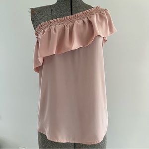 One Shoulder Ruffle Top